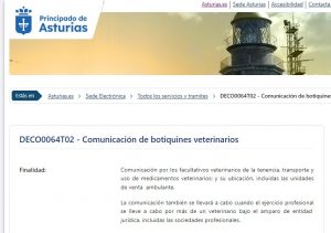 Circular: los cambios en la comunicación del botiquín veterinario deberán realizarse online