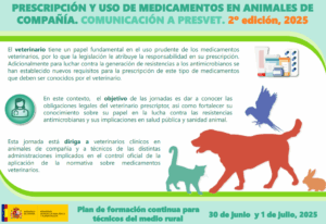 Curso para veterinarios y técnicos: “Prescripción y uso de medicamentos veterinarios en animales de compañía”, 30 de junio