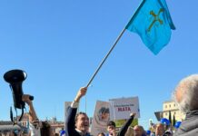 Veterinarios de Asturias participaron en una nueva protesta en Madrid en defensa de la profesión